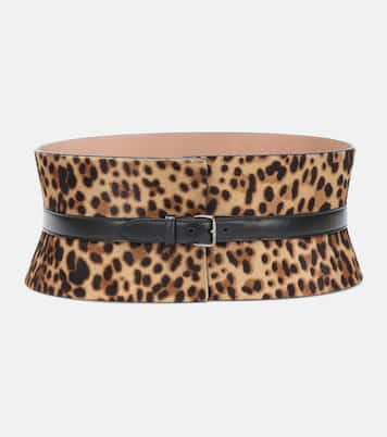 Calf hair and leather belt | Alaïa