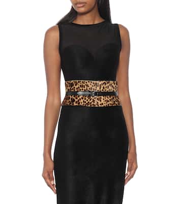 Calf hair and leather belt | Alaïa