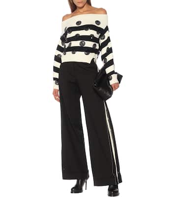 Wide-leg stretch wool pants | Monse