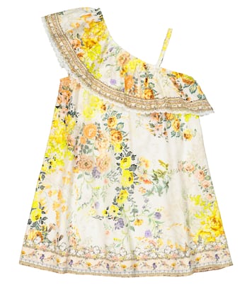 Robe asymétrique en coton à fleurs | Camilla Kids