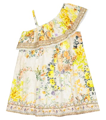 Robe asymétrique en coton à fleurs | Camilla Kids