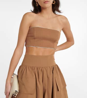 Lilies embellished bandeau top | Staud