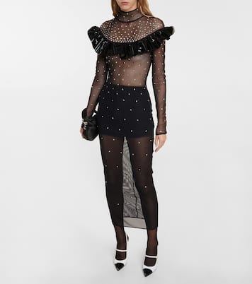 Embellished mesh midi dress | Alessandra Rich