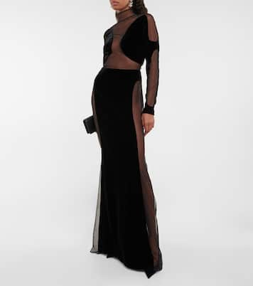 Velvet panel gown | Tom Ford