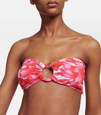 Carlotta printed bandeau bikini top | Alexandra Miro