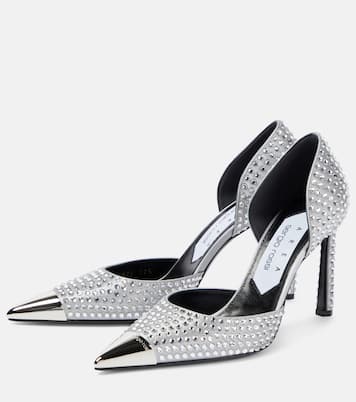 Verzierte Pumps Dagger aus Metallic-Leder | Area