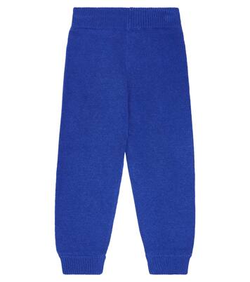 Pantalones de algodón y lana en intarsia | Mini Rodini
