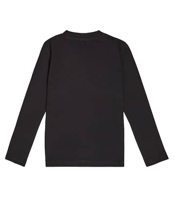 Top in cotone e lana con logo | Balmain Kids
