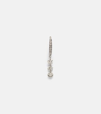 18kt gold single earring with diamonds | Persée