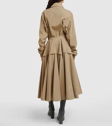 Falda midi de mezcla de algodón | Bottega Veneta