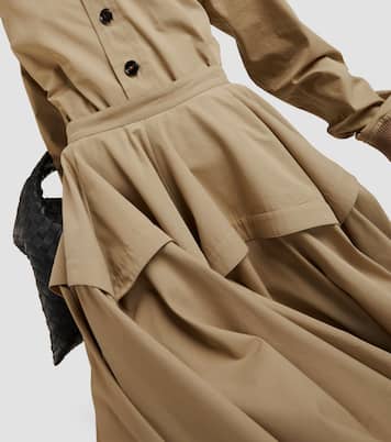 Falda midi de mezcla de algodón | Bottega Veneta