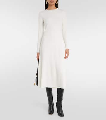 Ribbed-knit cotton-blend midi dress | Vince