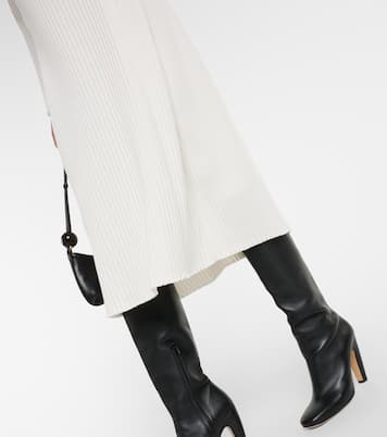 Ribbed-knit cotton-blend midi dress | Vince