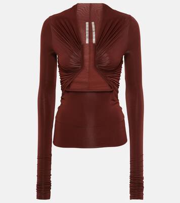 Top in jersey con ruches e cut-out | Rick Owens