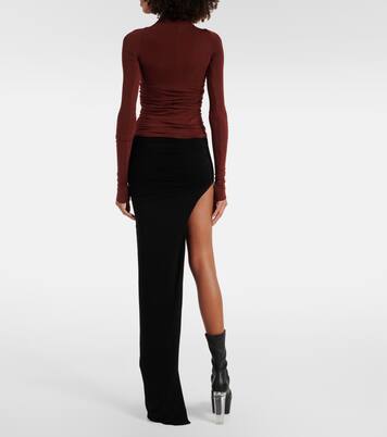 Top in jersey con ruches e cut-out | Rick Owens