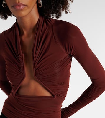 Top in jersey con ruches e cut-out | Rick Owens