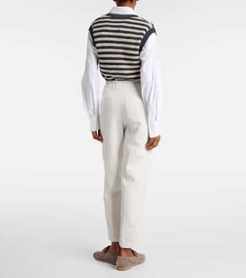 Pantaloni regular in gabardine di cotone | Brunello Cucinelli