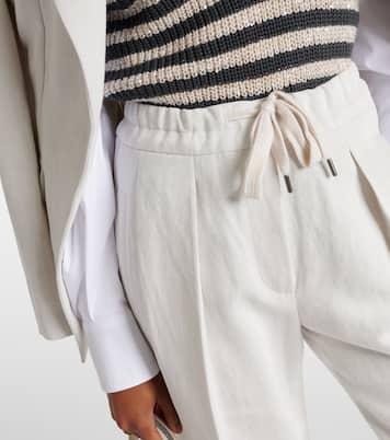 Pantaloni regular in gabardine di cotone | Brunello Cucinelli