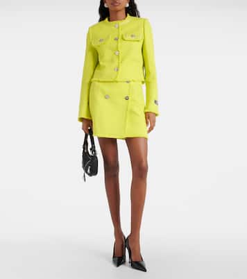 Chaqueta cropped de bouclé | Versace
