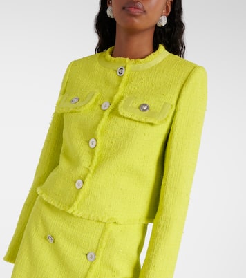 Chaqueta cropped de bouclé | Versace