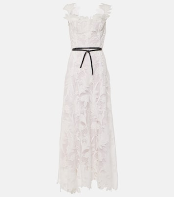 Robe Marbled Carnation aus Guipure-Spitze | Oscar de la Renta