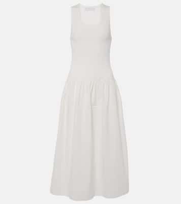 White Label - Abito midi Malia in popeline | Proenza Schouler