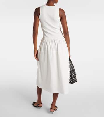 White Label - Abito midi Malia in popeline | Proenza Schouler