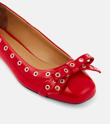 Ballerine in similpelle con fiocco | Ganni