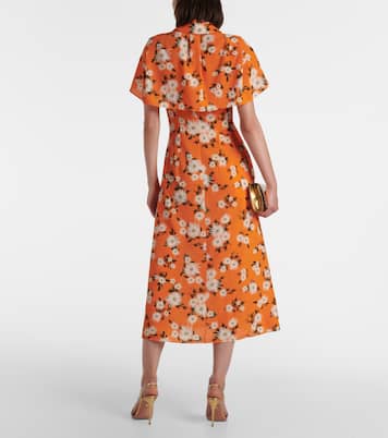 Robe chemise Florencia en crêpe à fleurs | Emilia Wickstead