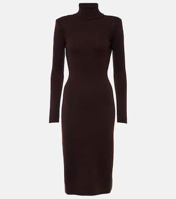 Robe midi à col roulé en cachemire | Tom Ford