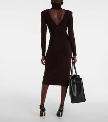 Robe midi à col roulé en cachemire | Tom Ford
