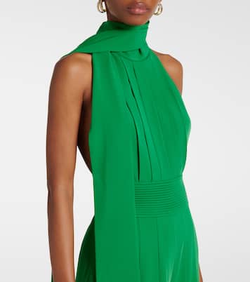 Open-back crêpe jumpsuit | Elie Saab