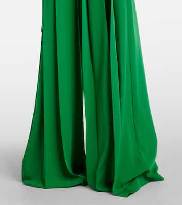 Open-back crêpe jumpsuit | Elie Saab