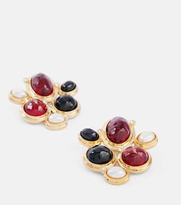 Boucles d’oreilles clip Cassandre à ornements | Saint Laurent