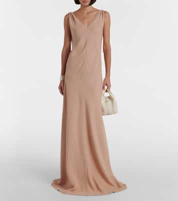 Callie linen crêpe maxi dress | Loro Piana