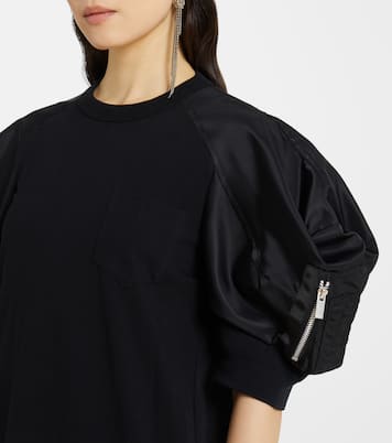 Abito midi in jersey di misto cotone | Sacai
