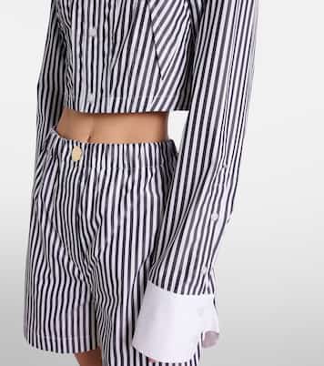Camicia cropped in popeline di cotone | Sportmax