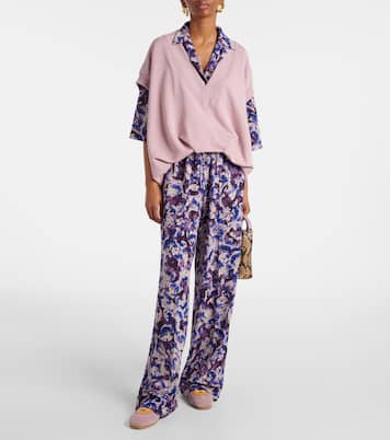 Pantaloni regular in crêpe a vita media | Dries Van Noten