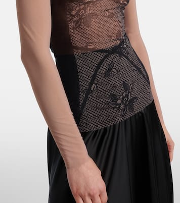 Top aus Mesh mit Spitze | Balenciaga