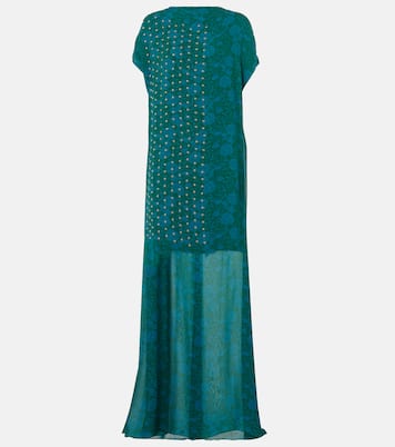 Maxikleid aus Seide mit Kristallen | Dries Van Noten