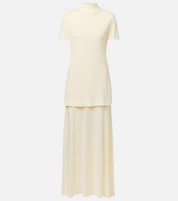Layered crêpe maxi dress | Jil Sander