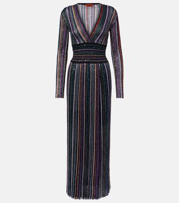 Robe aus Häkelstrick mit Pailletten | Missoni