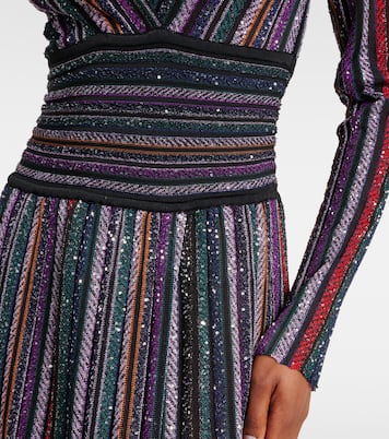 Robe aus Häkelstrick mit Pailletten | Missoni