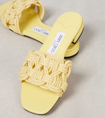 Mules Chara en raphia | Jimmy Choo