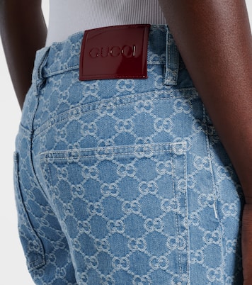 Jean droit en jacquard GG | Gucci