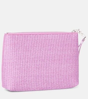 Logo raffia-effect pouch | Givenchy
