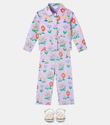 Pantalones de gabardina floral | Stella McCartney Kids
