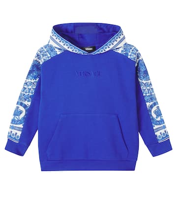 Barocco cotton hoodie | Versace Kids