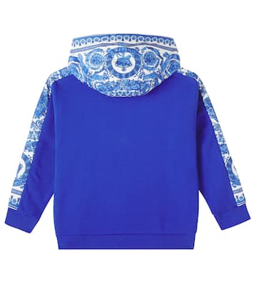 Barocco cotton hoodie | Versace Kids