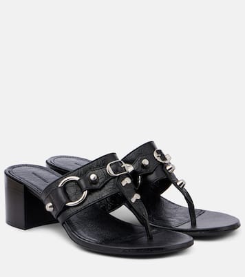 Mules City 50 en cuir à ornements | Balenciaga
